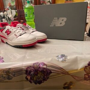 New Balance Men 550 White Team Red Lifestyle Shoes Size 13 NEW WITH BOX